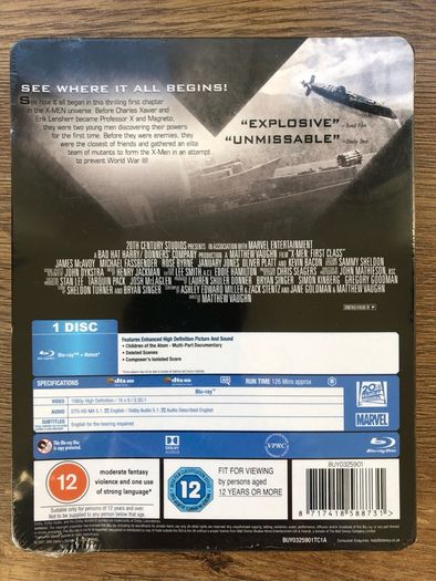 X Men First Class Blu-ray Steelbook (Dented)