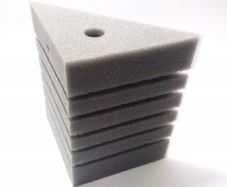 Corner filter sponge 15x10 dense, gray