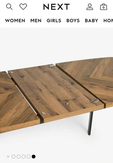 Next Bronx Herringbone Dining Table