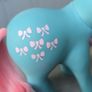 Light blue colour Short hair Version Bowtie Shy Pose Bow Tie MLP G1 My Little Pony 1983 Image 3
