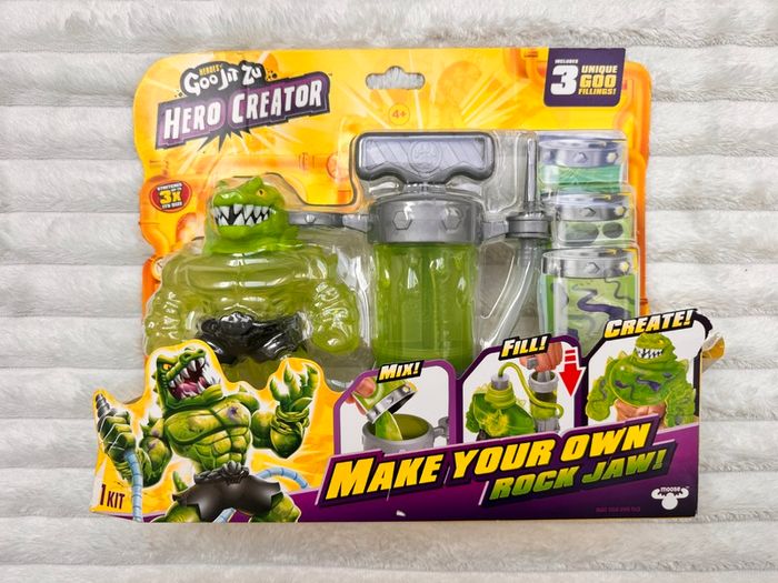 Heroes of Goo Jit Zu Hero Creator Rockjaw Mix Fill Create Your Own Action Figure Damaged Box Please see photos