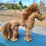 Very cute handmade jute horse figurine 28cm tall Image 2
