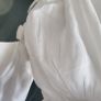 PLT white padded cropped bra top with puff cap sleeves Sz 10UK - Bnwot Image 4