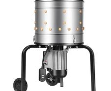 Chicken Plucker Machine, 400mm Drum, 500W & 230RPM Electric Chicken Plucking Machine with 114 Soft Fingers & Transport Wheels, Stainless Steel Feather Remover for Processing 1-2 Chicks Once