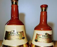 vintage pair of Bells Scotch Whiskey Decanters