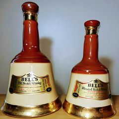 vintage pair of Bells Scotch Whiskey Decanters