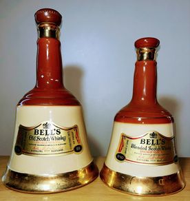 vintage pair of Bells Scotch Whiskey Decanters