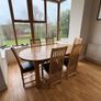 Large Extendable Oak Dining Table 195cm to 245cm Image 5