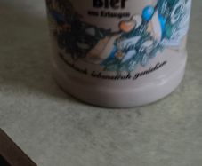 Steingut Bierkrug -1 Liter- von Brauerei Kitzmann, Erlangen