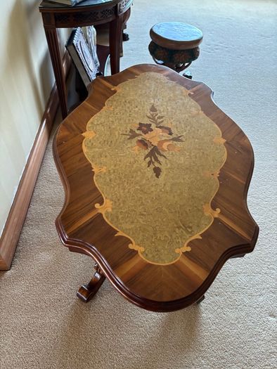 Vintage Italian Marquetry Coffee Table