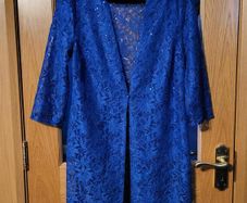 Godske blue lace kimono / long cardigan, Size 10-12