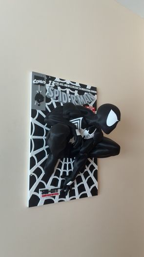SpiderMan Symbiote Suit 3D Comic Book Display