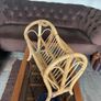 Vintage Mid Century Bamboo Magazine Rack with Heart Motifs Image 9