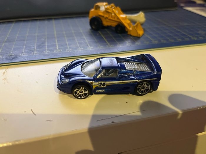 Ferrari F50 Hot Wheels car 1999 Mattel Thailand VTG racing blue
