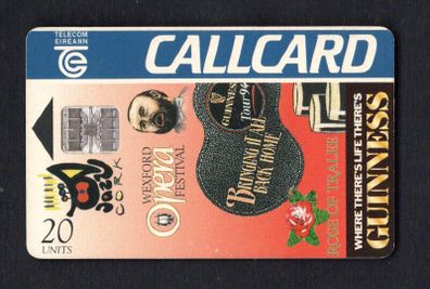 1994 Ireland 20 unit Guinness Summer Festivals (Schlumberger SC7) Callcard Used. Telecom Eireann card number 1065.