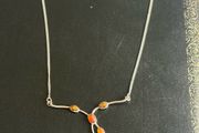 Amber silver neck