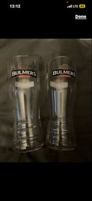 Bulmers Guinness beer pint glass