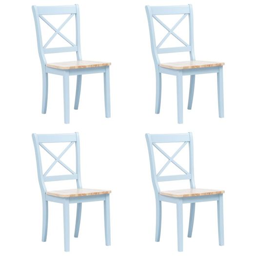 5 Piece Dining Set Solid Rubber Wood Grey and Brown
