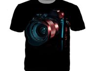 main image for ad T-shirt XLarge 3D Camera Black Sony a7 Print