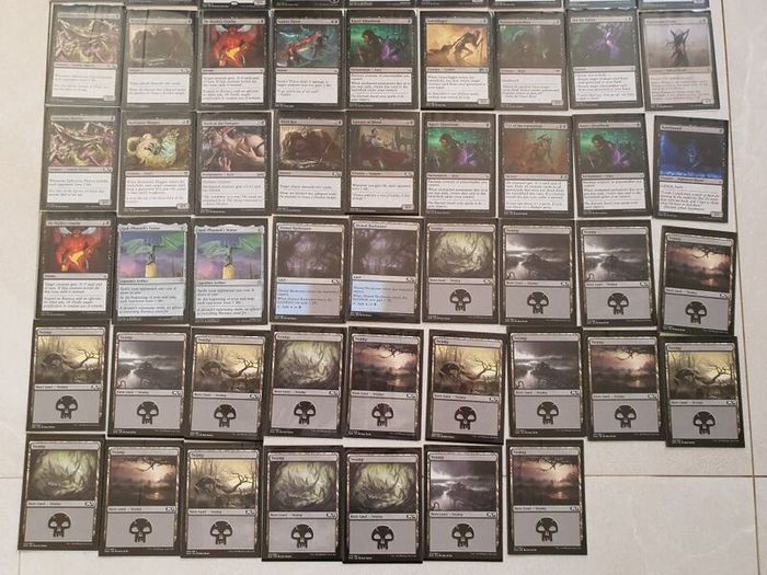 MTG Magic The Gathering Black Horror Deck approx 60 cards