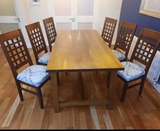 Beautiful Laura Ashley Butcher Style Table and 6 Chairs