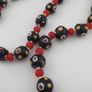 Antique Venetian Style skunk Eyes & Venetian WhiteHeart Glass Beads Necklace Image 8