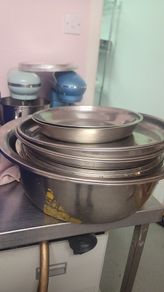 Assorted Stainless Steel Bowls and Trays