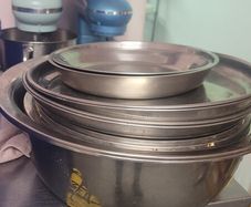 Assorted Stainless Steel Bowls and Trays