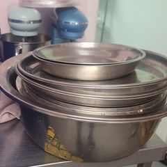 Assorted Stainless Steel Bowls and Trays