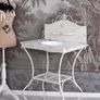 Maison Shabby Chic Nostalgic Washbasin White Iron Frame with Enamel Bowl French Country Image 6