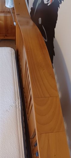 King size bed - solid oak