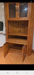 pine tv corner unit