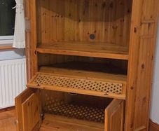 pine tv corner unit