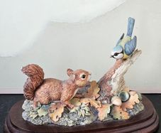 Border Fine Arts "Baby Squirrel and Blue Tit" Figurine