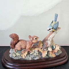 Border Fine Arts "Baby Squirrel and Blue Tit" Figurine