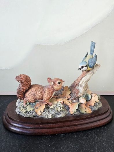 Border Fine Arts "Baby Squirrel and Blue Tit" Figurine