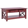 Coffee Table Brown 100x55x46 cm Solid Mahogany Wood Image 4