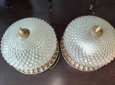 Two Vintage Mid Century Modern Celing lights