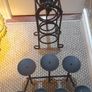 Wrought iron Metal Pillar Candle Holder and Wine Rack Image 8