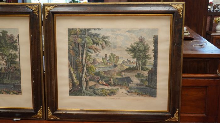Pair of Larg Engravings after Nicolas Poussin