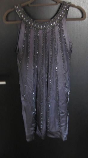 Spotlight by WAREHOUSE ladies  Plum colour occasion dress with detailing  Uk size 10/small