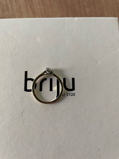 Briju 14k Yellow Gold Diamond Solitaire Engagement Ring (585 Hallmarked)