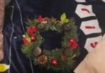 candle wreath centrepiece