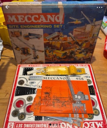 Vintage Meccano Site Engineering Set No. 5 Boxed with All Manuals & Instructions