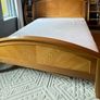Wood king bed frame curved headboard oak solid Image 5