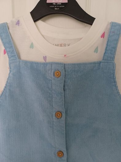 Girls Lilo & Stitch Pinafore and T-shirt Age 2-3