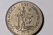 South Africa Silver Shilling 1951