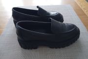 Clarks women loafers black leather size 6.5