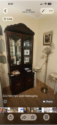Dining room, Table, lamp and shelving unit