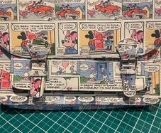 Disney Comic Strip Satchel Bag Backpack Minnie & Mickey Mouse Retro Style